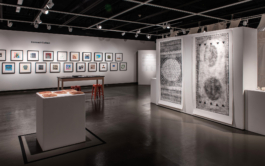 Exhibitionview with large scale prints. 