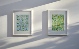 Two frames watercolor paintings of patterns. Anna Slobodnik 2018. 