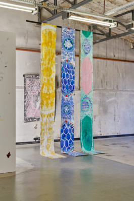 Installation view of Anna Slobodnik Paintings. 