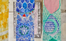 Thumbnail Picture with three canvases of Anna Slobodnik. 