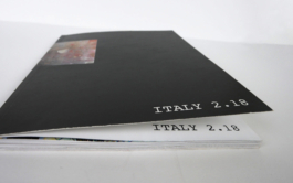 A book with a black cover. 