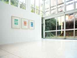 Three framed stoneprints. 