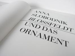 The title of the book Blossfeldt and the Ornament.