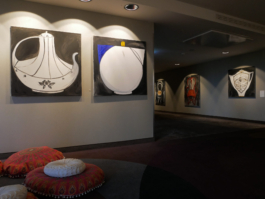 Exhibition view of the paintings of Anna Slobodnik at the Academy selection at Pullmann Hotel Berlin Schweizerhof. 